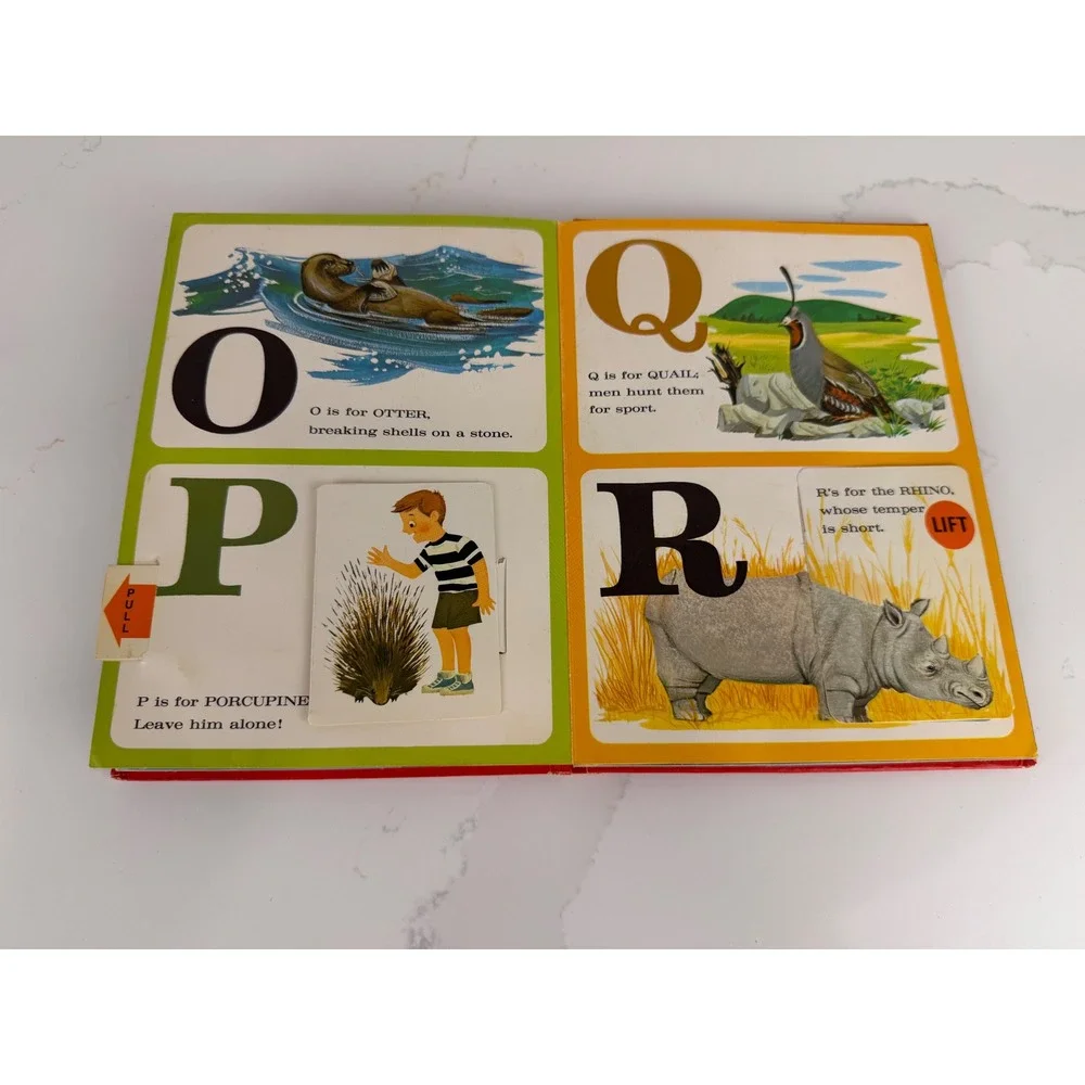 Norcross Animal-Alphabet Pop-Up Book 1967 vtg Akihito Shirakawa Hardcover ABC